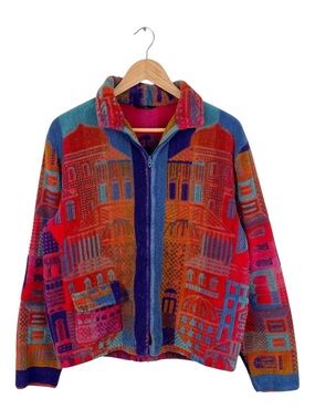 Vintage 1960s Silton California Men’s Terry Cloth City Resort Jacket Size Medium